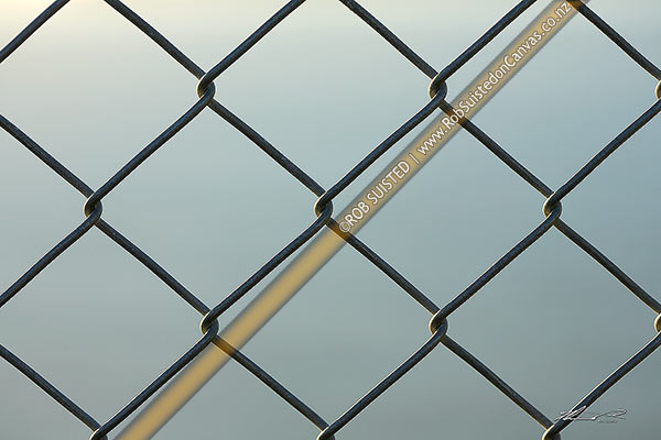 Photo of Mesh fence wire pattern,, New Zealand (NZ)